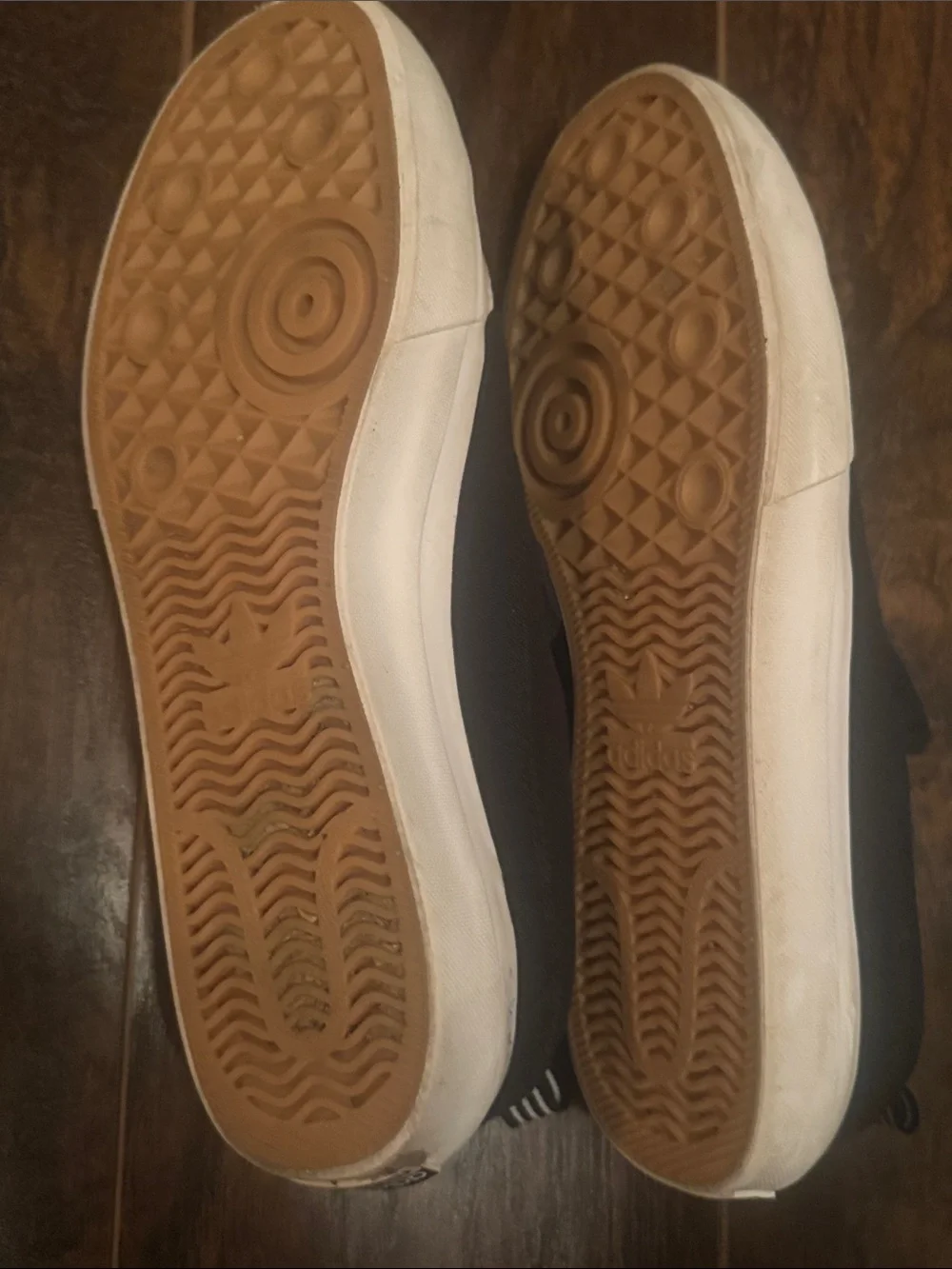 adidas Black Slip-On Sneakers with White Sole